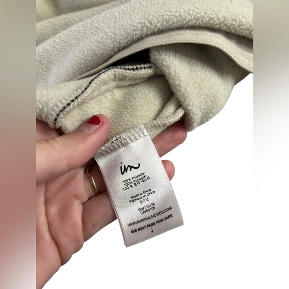 Imperial motion cream fleece half zip sweater jacket - Picture 5 of 5